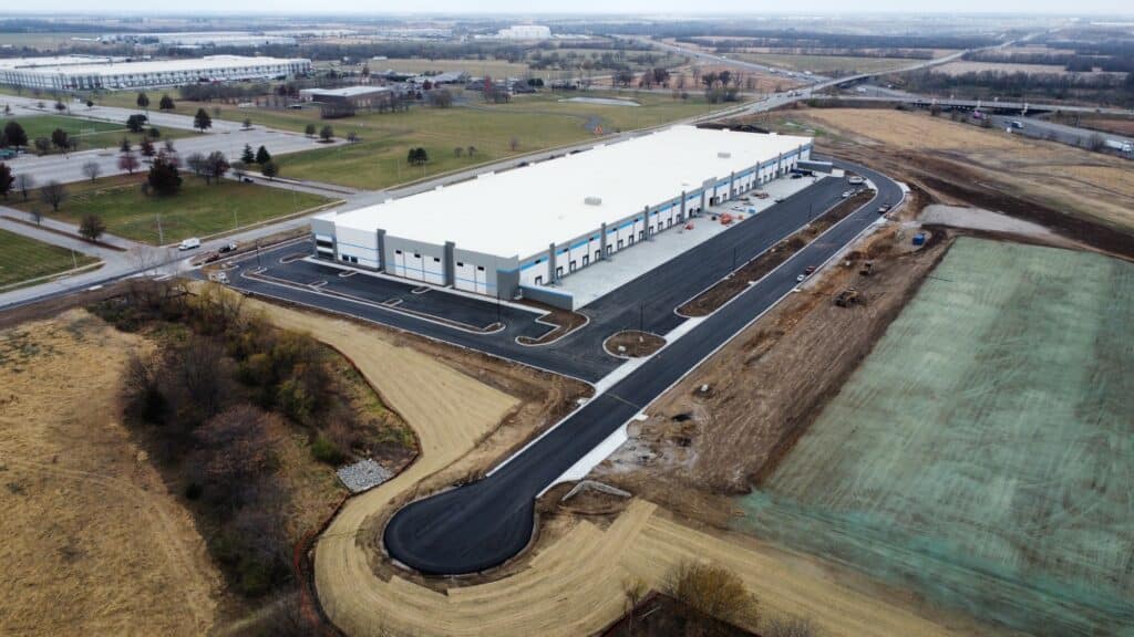 Aerial view of Great Plains Commerce Center.